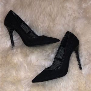 Mix No. 6 black mesh heels